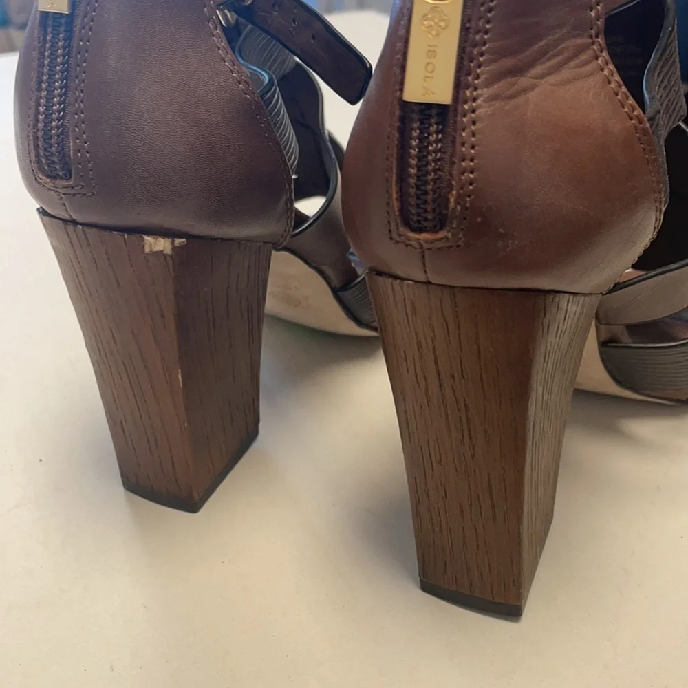 Isola wooden heel sandals